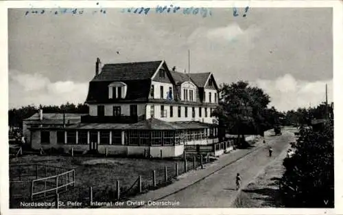 Ak Sankt Peter Ording in Nordfriesland, Internat der Christlichen Oberschule