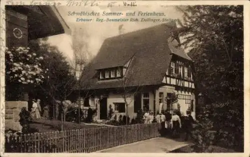 Ak Stuttgart am Neckar, Bauausstellung, Schwäbisches Sommer- und Ferienhaus