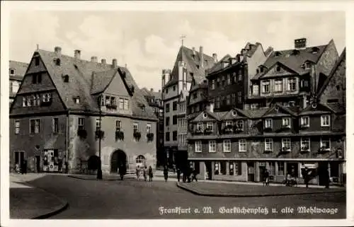 Ak Frankfurt am Main, Garküchenplatz, alte Mehlwaage