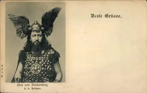 Ak Opernsänger von Reichenberg, Portrait, KK Hofoper