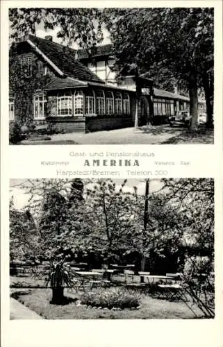 Ak Harpstedt Kreis Oldenburg, Gasthaus Amerika, Gartenpartie