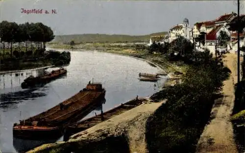 Ak Jagstfeld Bad Friedrichshall in Württemberg, Partie am Fluss