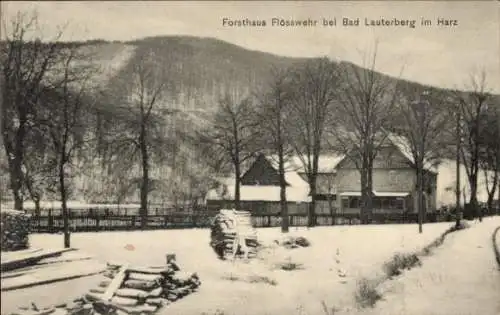 Ak Bad Lauterberg im Harz, Forsthaus Flösswehr