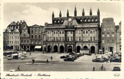 Ak Hansestadt Rostock, Rathaus