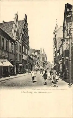 Ak Lüneburg in Niedersachsen, Große Bäckerstraße