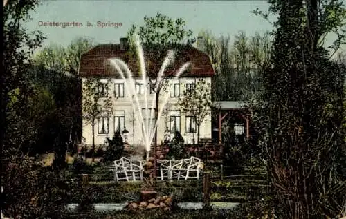 Ak Springe am Deister, Deistergarten, Bahnhofshotel, Inh. A. Herterich