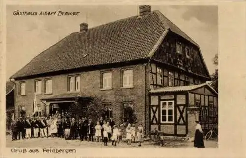 Ak Feldbergen Söhlde in Niedersachsen, Gasthaus Albert Bremer, Gäste