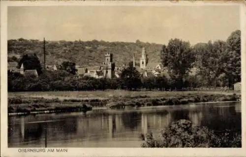 Ak Obernburg am Main Unterfranken, Uferansicht