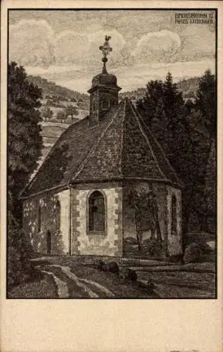 Künstler Ak Amorbach im Odenwald Unterfranken, Amorsbrunn, Alois Leibinger