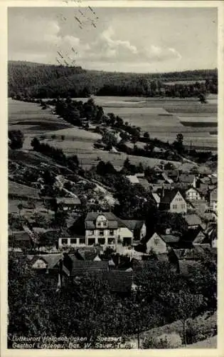 Ak Heigenbrücken im Spessart Unterfranken, Gasthof Lindenau