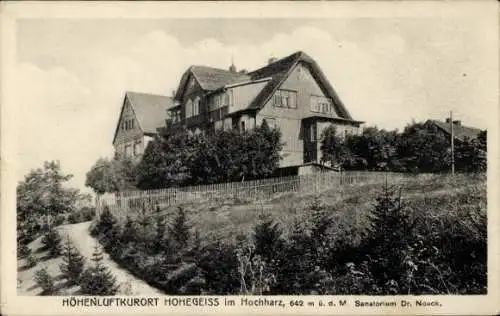 Ak Hohegeiß Braunlage im Oberharz, Sanatorium Dr. Noack