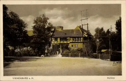 Ak Vienenburg Goslar am Harz, Domäne, Fachwerkhaus