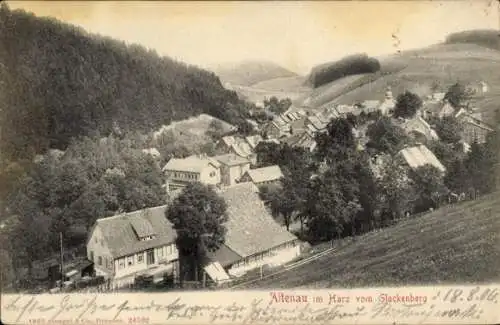 Ak Altenau Clausthal Zellerfeld im Oberharz, Glockenberg, Panorama