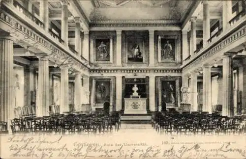 Ak Göttingen in Niedersachsen, Aula der Universität, Gemälde