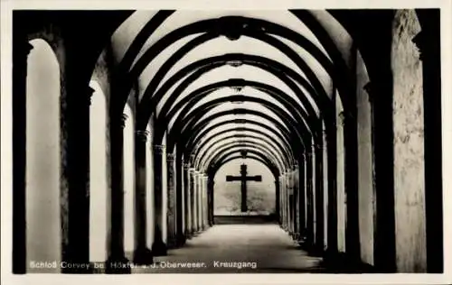 Ak Höxter in Nordrhein Westfalen, Corvey, Schloss, Kreuzgang