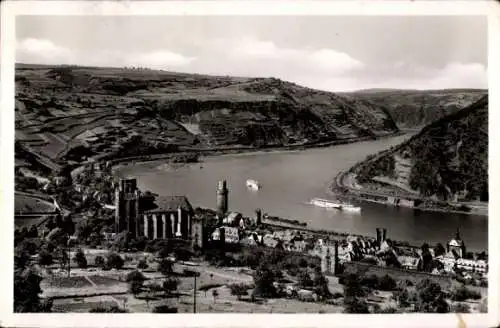 Ak Oberwesel am Rhein, Kirche, Panorama