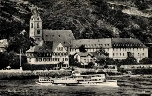 Ak Bornhofen am Rhein, Teilansicht, Schiff