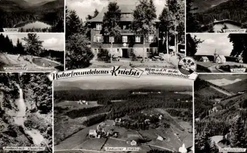 Ak Kniebis Freudenstadt im Schwarzwald, Naturfreundehaus, Wildsee, Glaswaldsee, Kirche