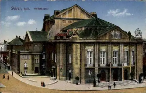 Ak Düren in Nordrhein Westfalen, Stadttheater, Portal