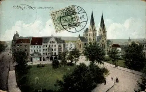 Ak Koblenz am Rhein, Herz-Jesukirche