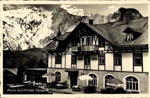 Ak Fernpass in Tirol, Alpen-Sport-Hotel, Lorea-Gruppe
