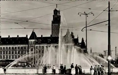 Ak Rotterdam Südholland Niederlande, Fontein Hofplein