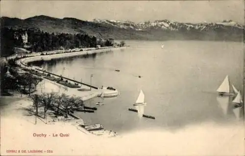 Ak Ouchy Lausanne Kanton Waadt, Le Quai
