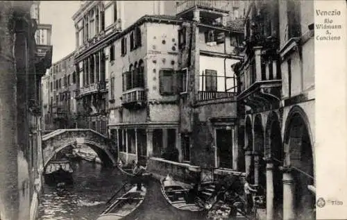 Ak Venezia Venedig Veneto, Rio Widmann, S. Canciano