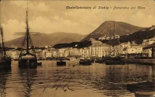 Ak Castellammare di Stabia Campania, Panorama dal Mare