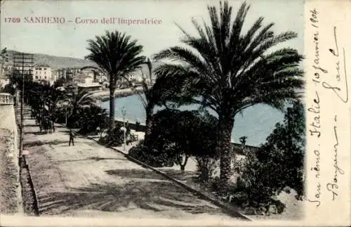 Ak San Remo Ligurien, Corso de l'Imperatrice