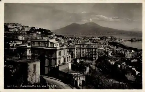 Ak Napoli Neapel Campania, Panorama da Via Tasso