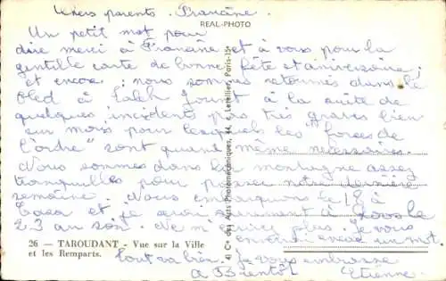 Ak Taroudant Marokko, Ville, les Remparts