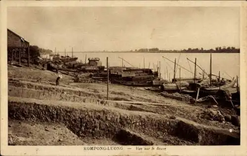 Ak Kampong Luong Vietnam, Blick auf den Fluss