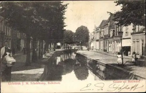 Ak Bolsward Friesland Niederlande, Kanal