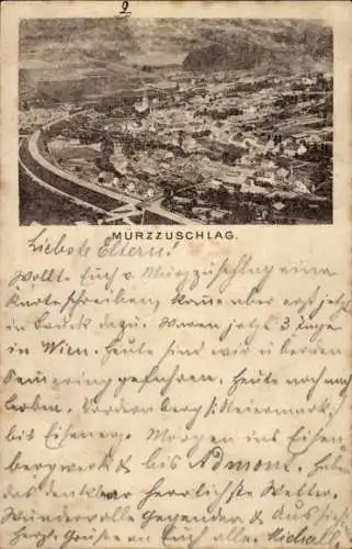 Ak Mürzzuschlag Steiermark, Gesamtansicht, Luftbild