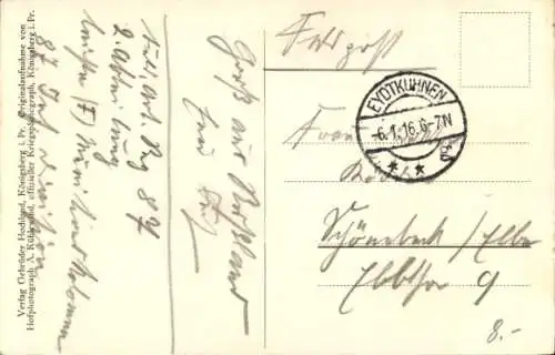 Ak Tschernyschewskoje Eydtkuhnen Ostpreußen, Russeneinfall 1914, Ruinen