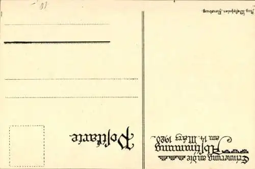 Künstler Ak Volksabstimmung in Schleswig 1920, Wir wollen Deutsch sein wie unsere Väter waren