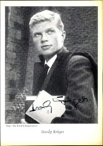 Ak Schauspieler Hardy Krüger, Portrait, Autogramm