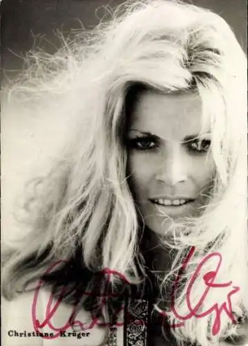 Ak Schauspielerin Christiane Krüger, Portrait, Autogramm