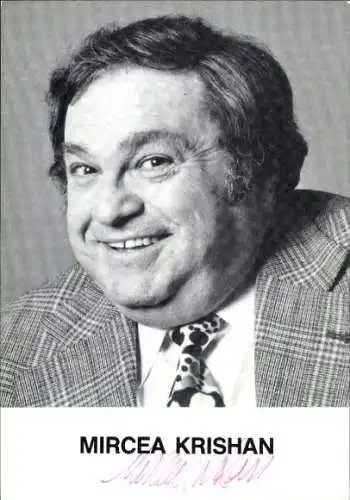 Ak Schauspieler Mircea Krishan, Portrait, Autogramm