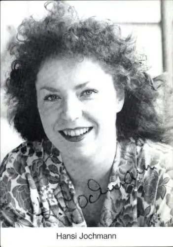 Ak Schauspielerin Hansi Jochmann, Portrait, Autogramm