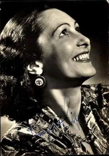 Ak Schauspielerin Irmgard Kreutler, Profilportrait, Autogramm