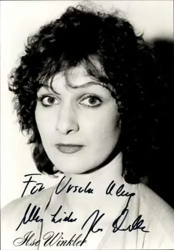 Ak SchauspielerinIlse Winkler, Portrait, Autogramm