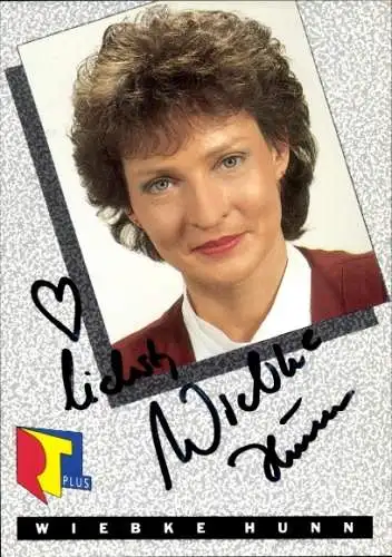 Ak Schauspielerin Wiebke Hunn, Portrait, RTLplus, Autogramm