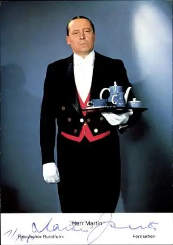 Ak Schauspieler Martin Jente, Herr Martin, Autogramm, Portrait