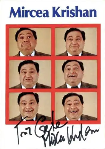 Ak Schauspieler Mircea Krishan, Autogramm, Werbung Agfa, Portraits