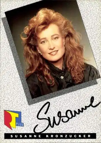 Ak Schauspielerin Susanne Kronzucker, Autogramm, RTLplus, Portrait