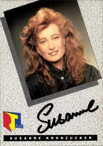 Ak Schauspielerin Susanne Kronzucker, Autogramm, RTLplus, Portrait