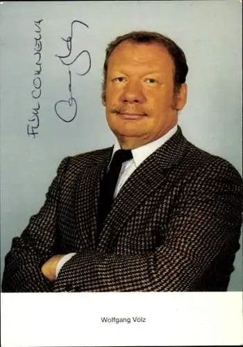 Ak Schauspieler Wolfgang Völz, Portrait, Autogramm