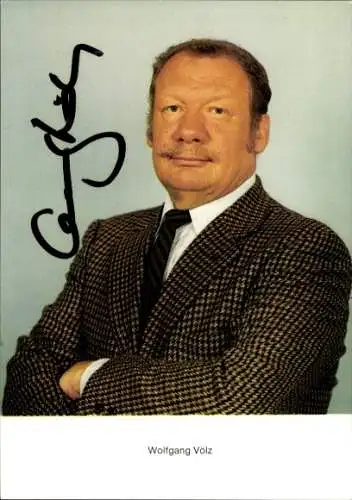 Ak Schauspieler Wolfgang Völz, Portrait, Autogramm